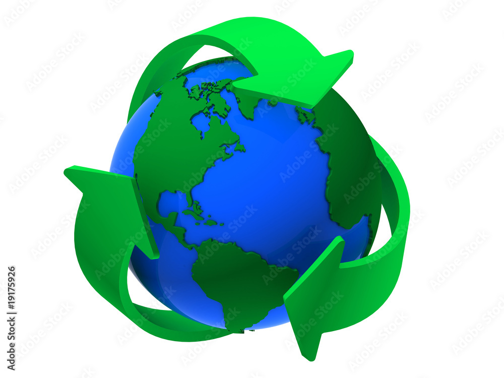 Recycle Symbol Around the Earth Recycle Symbol Around the Earth