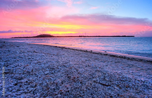 Beautiful sunset at  Gili Meno  Indonesia.