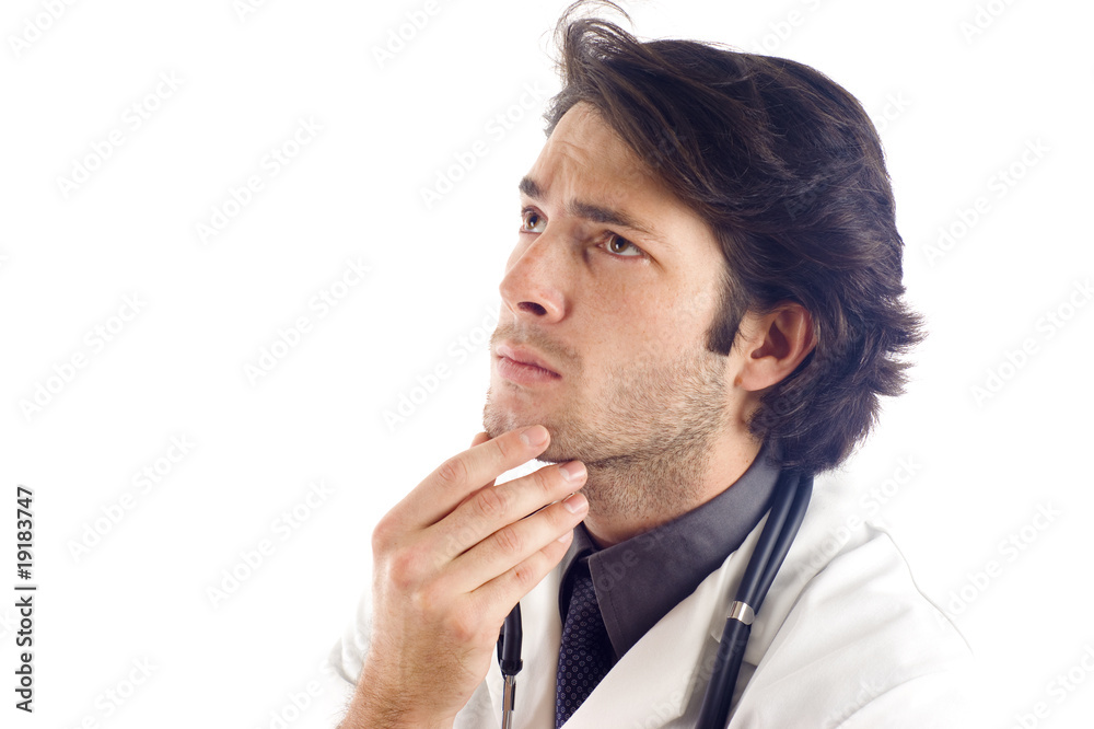 Medical Doctor - Pensive Medical Doctor - Pensive