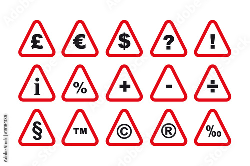 Diverse Warnschilder