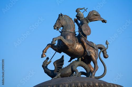 Statue of St. George, patron of Moscow, Manezh square