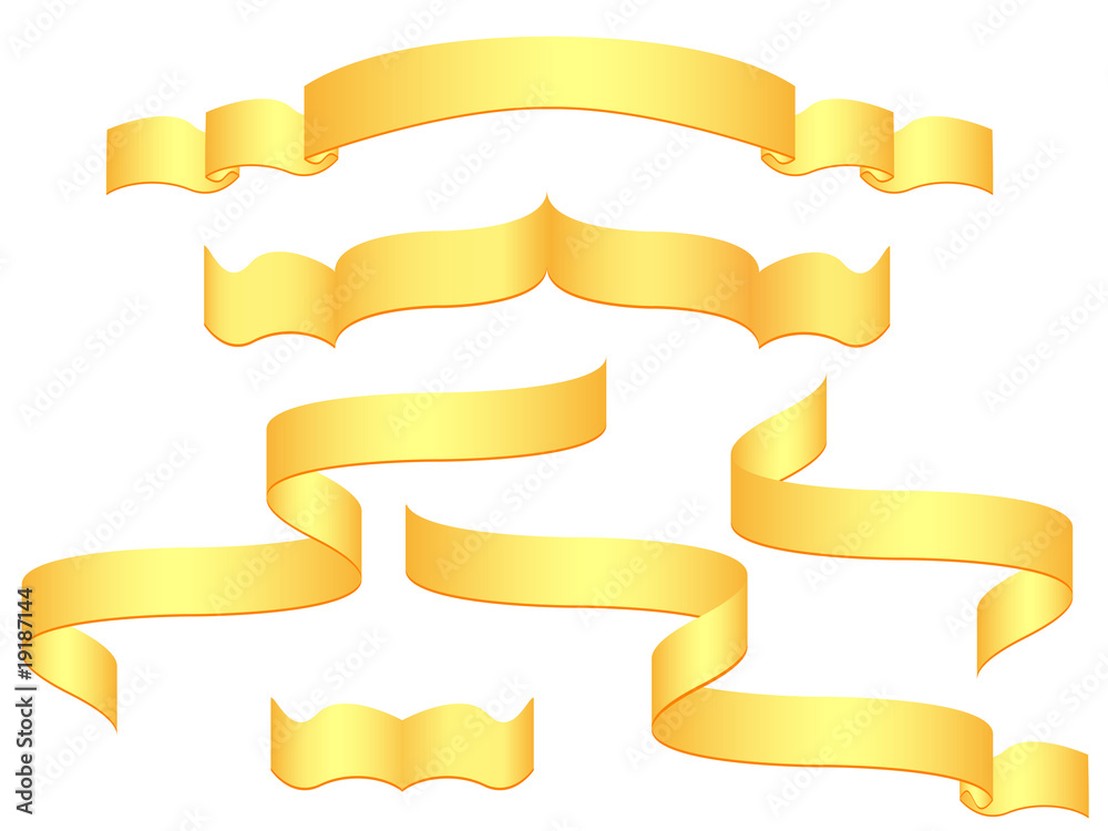 Obraz premium gold banners