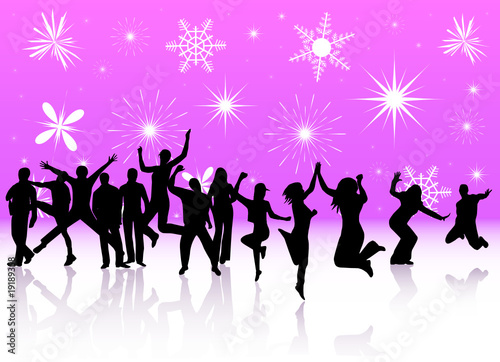 Illustration of happy people