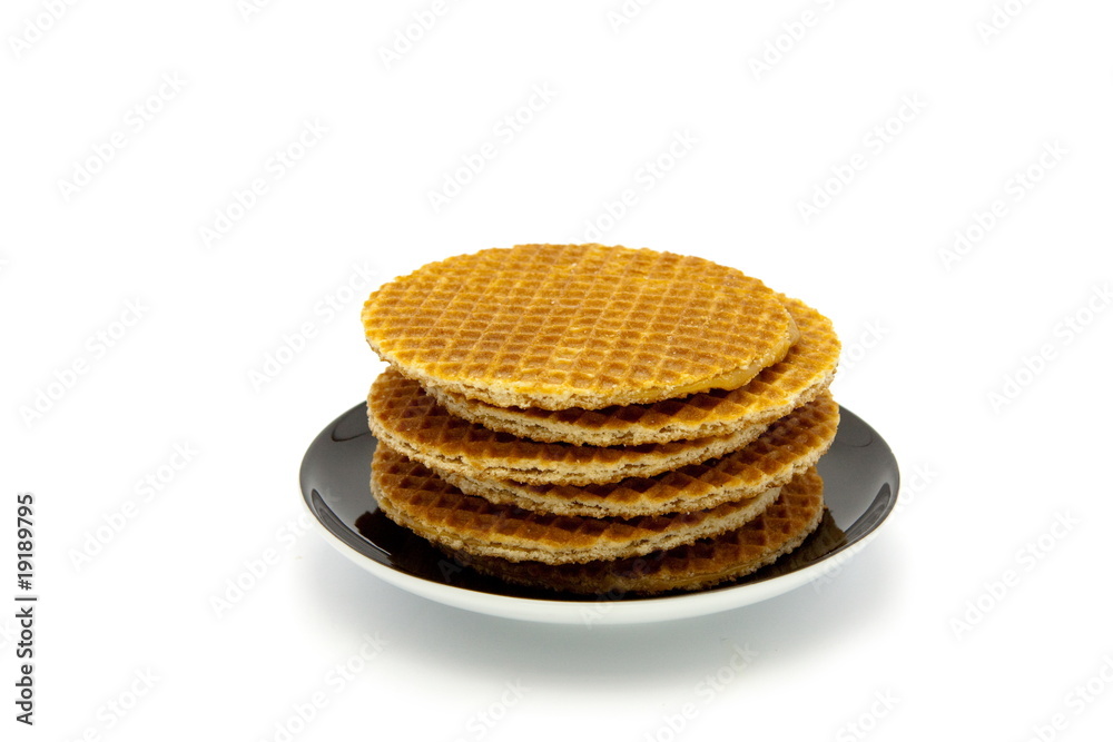 cookies on plate isolated on white background cookies on plate isolated on white background