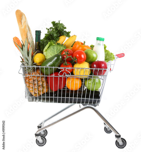 trolley with produce