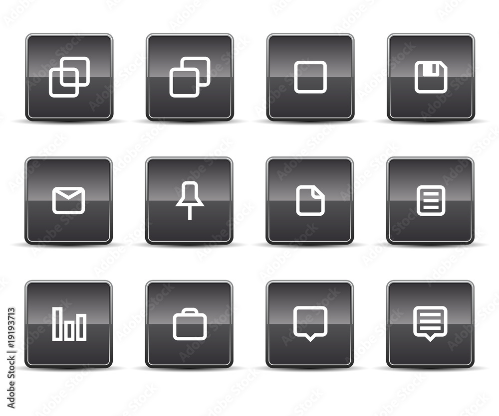 Simple icons isolated on white - Set 13 Simple icons isolated on white - Set 13