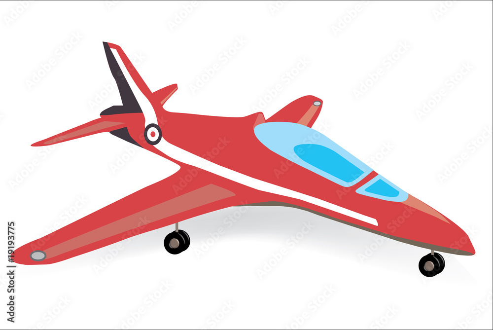 Sport plane realistic vector illustration
