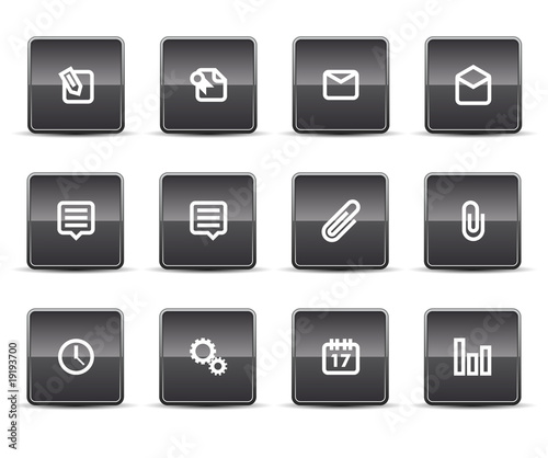 Simple icons isolated on white - Set 6