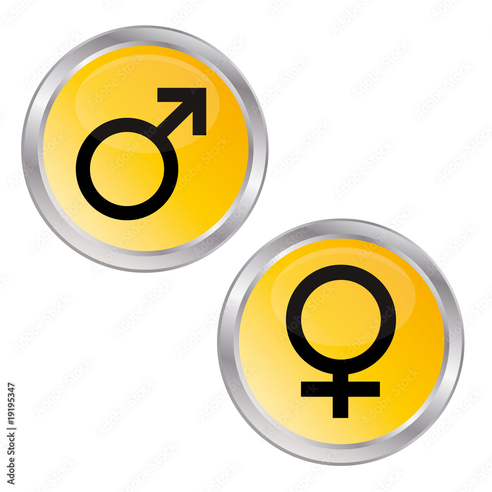 Männlich Weiblich Symbol Stock Vector | Adobe Stock