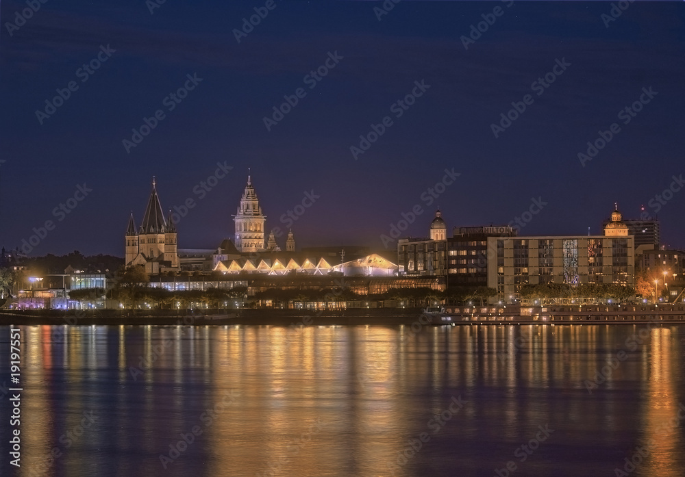 Panorama Mainz Nacht