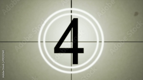 Film Aged Countdown Leader.