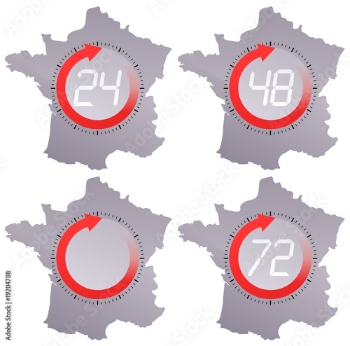 Délai de livraison rouge en France (détouré)