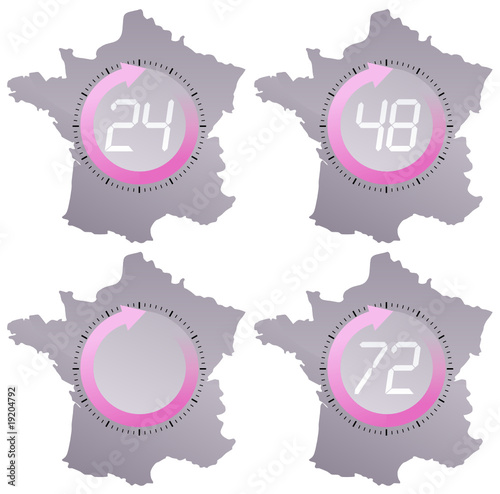 Délai de livraison rose en France (détouré)