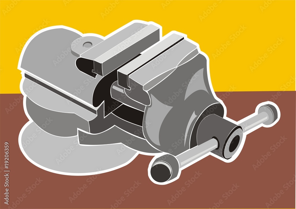 Naklejka premium Schraubstock