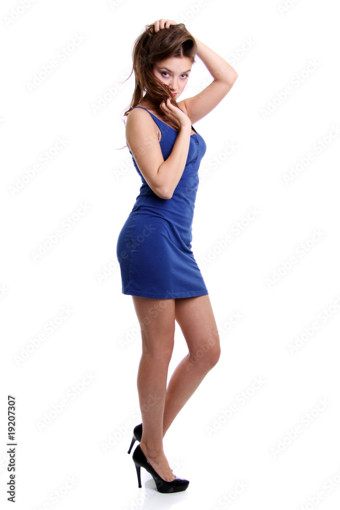 Full length of a beautiful young lady in dress Full length of a beautiful young lady in dress