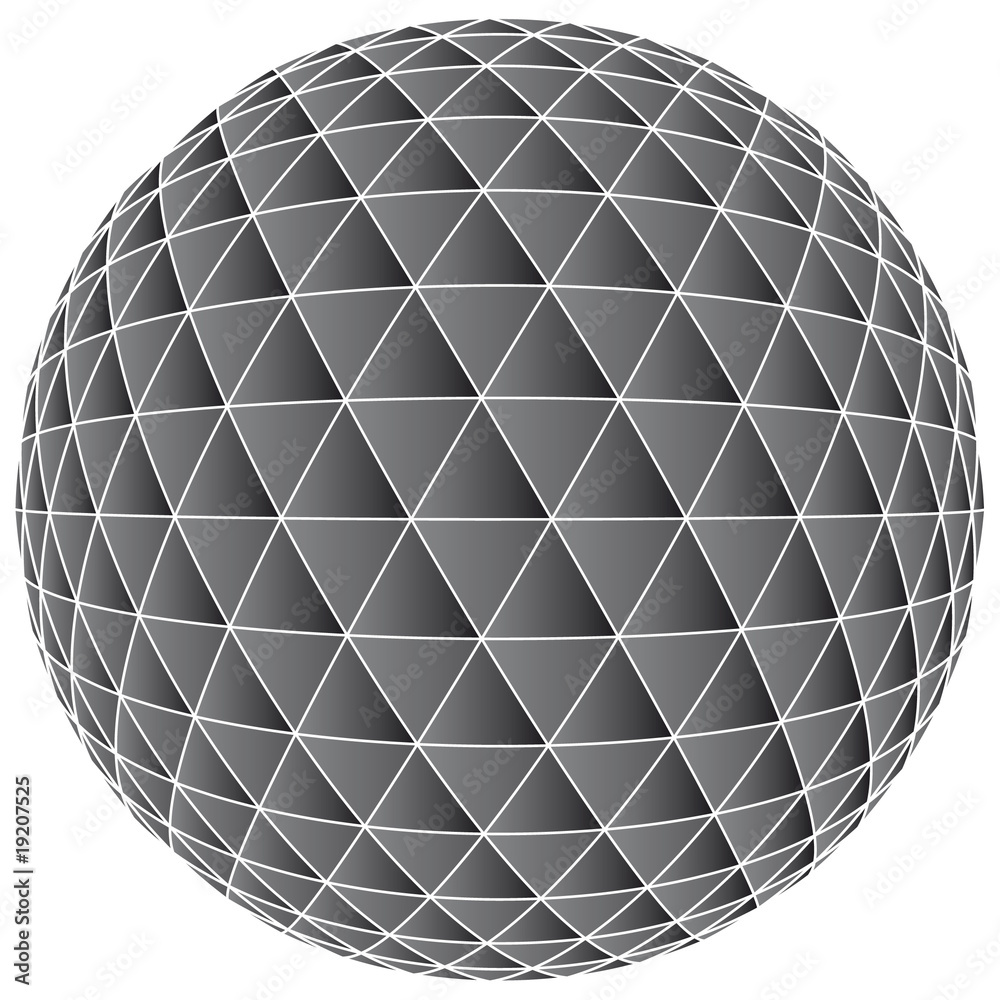 3D abstract ball background - vector illustration