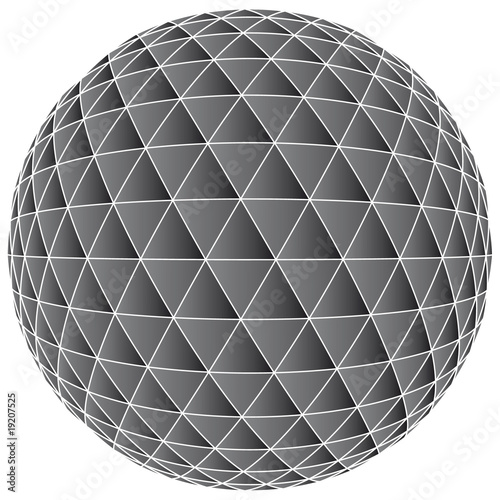 3D abstract ball background - vector illustration