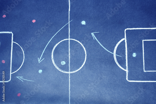 close up shot of a soccer tactic board