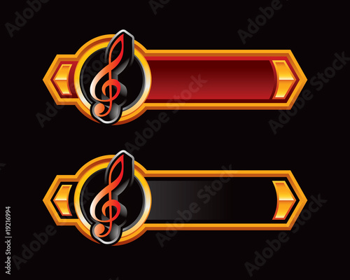 music notes red and black arrows