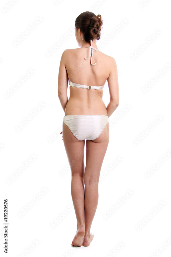young woman in bikini, isolated on white background young woman in bikini, isolated on white background