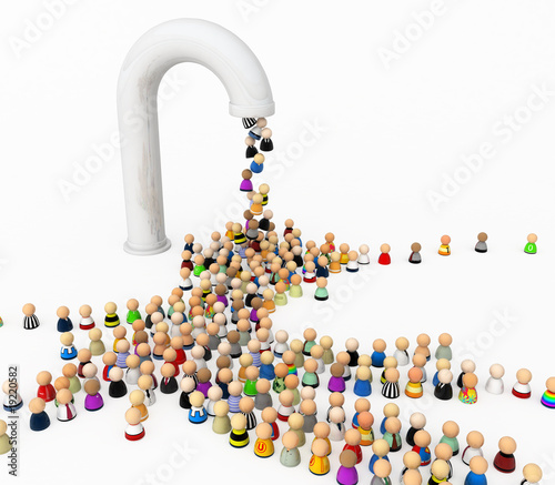 Canvas Print Cartoon Crowd, Tap
