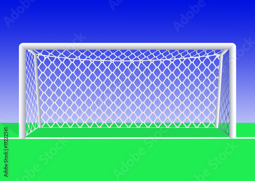 Soccer goal front view detailed. Vector illustration.