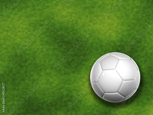 High resolution 3d soccer ball isolated on grass