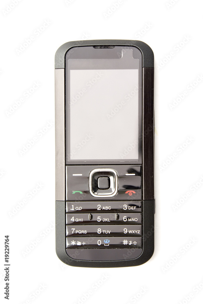 isolated black mobile phone with white background isolated black mobile phone with white background