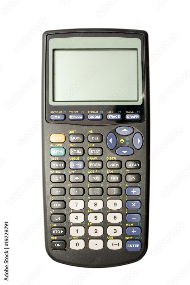 isolated graphic calculator in a white background