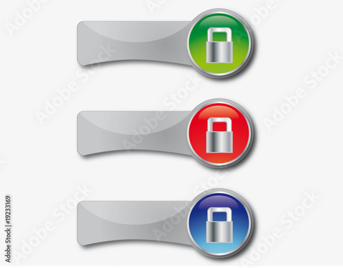 glass buttons login und logout