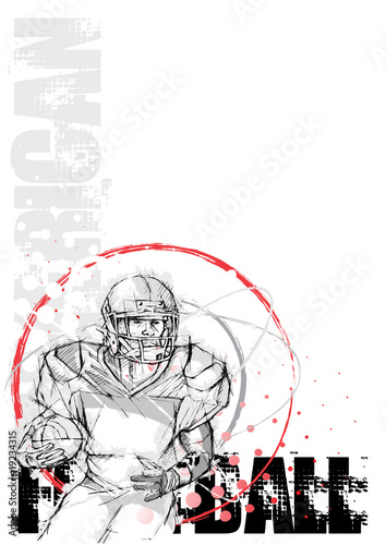american football circle poster background