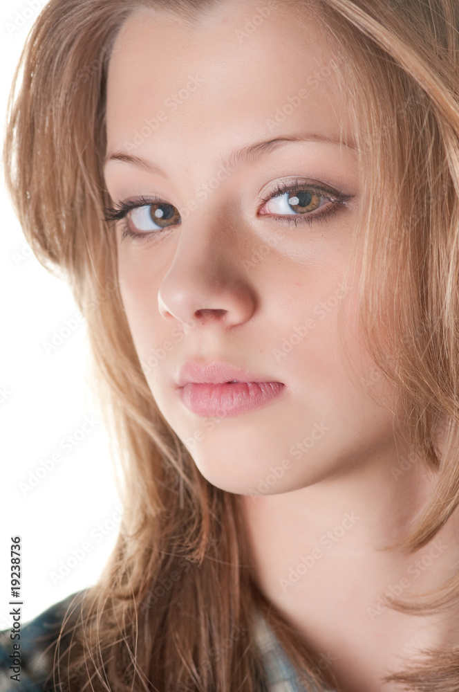 A portrait of a young redhead girl A portrait of a young redhead girl