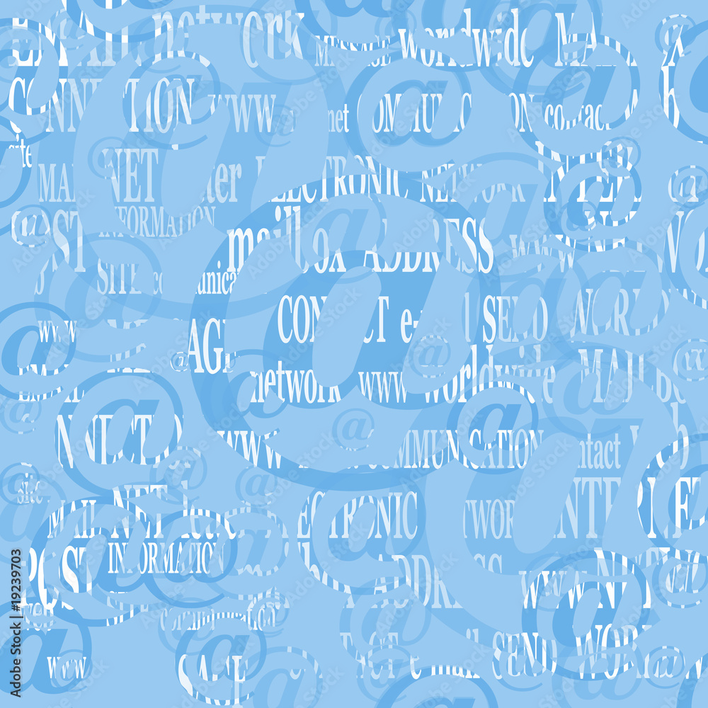 Fototapeta premium blue background with email symbol