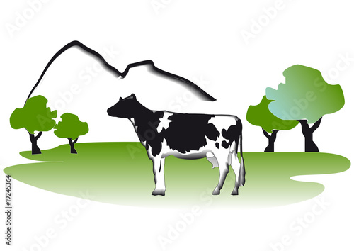vaca en el prado