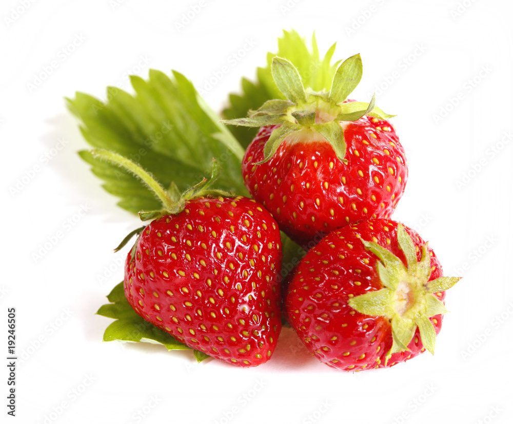Fresh strawberries isolated on white background Fresh strawberries isolated on white background
