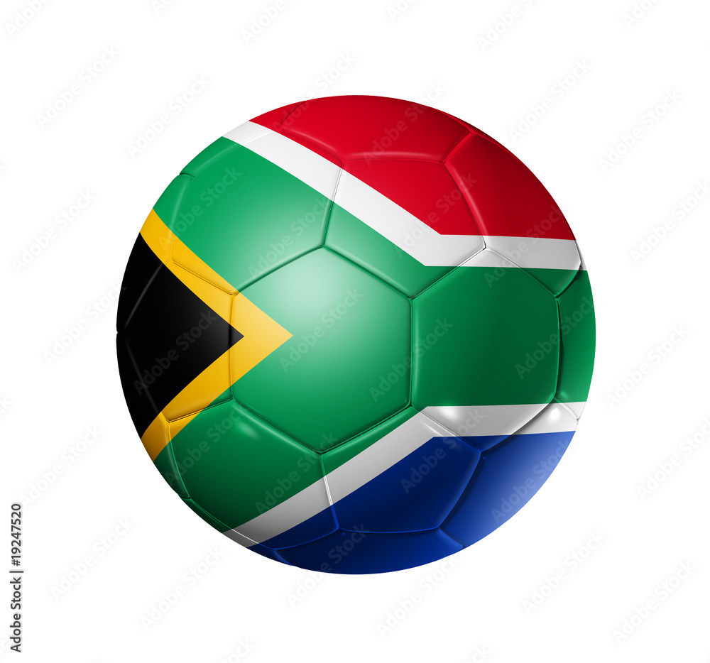 Soccer football ball with south africa flag Soccer football ball with south africa flag