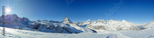 panorama from riffelberg in winter © Peter Wey