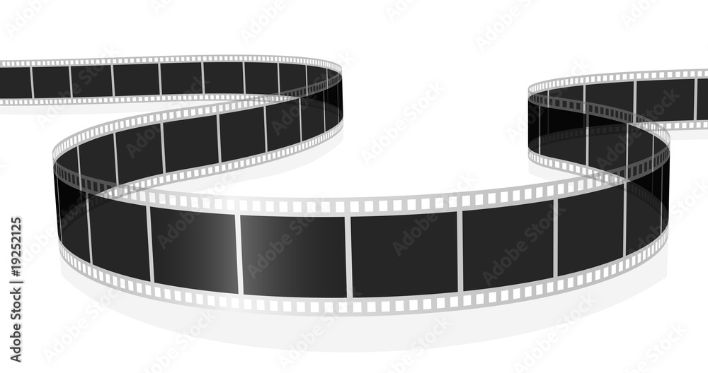 Standard photo or movie film isolated on white