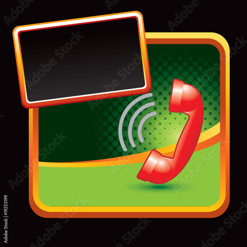 red telephone stylized advertisement