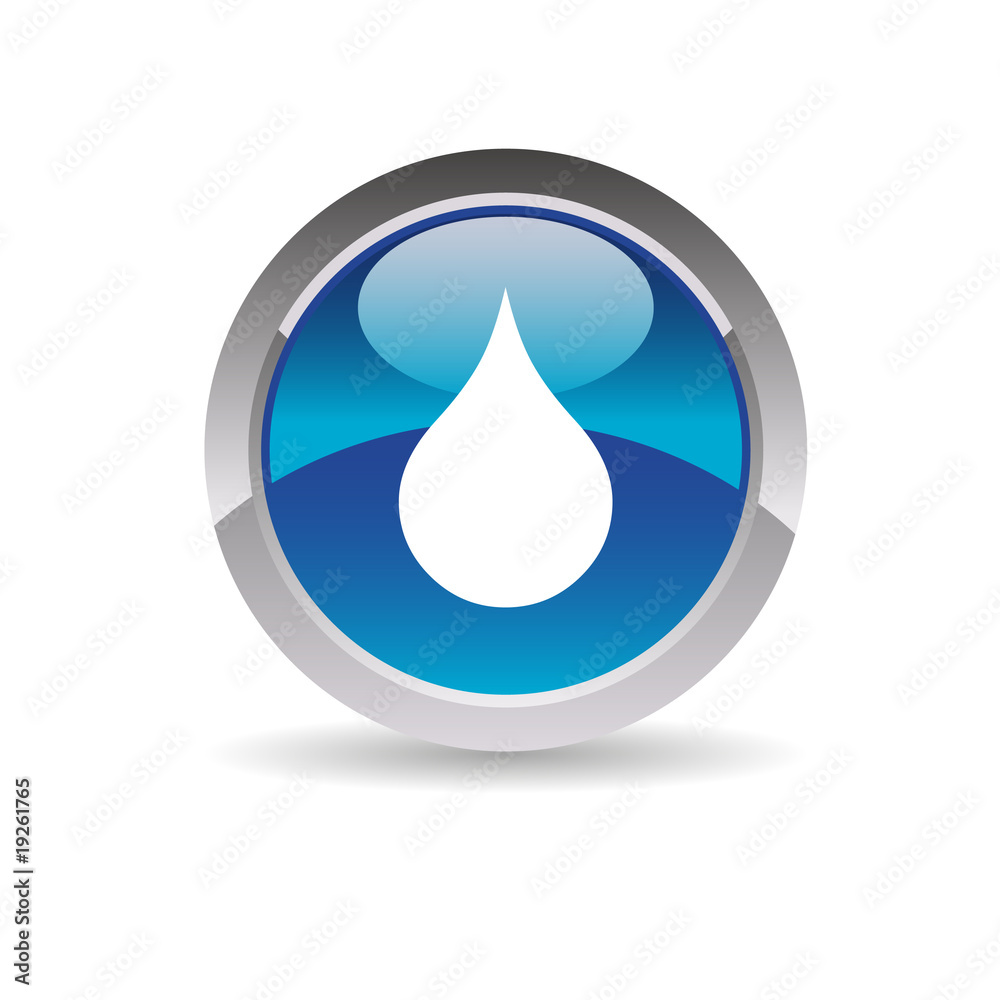 Picto goutte d'eau - Icone glossy brillant Picto goutte d'eau - Icone glossy brillant