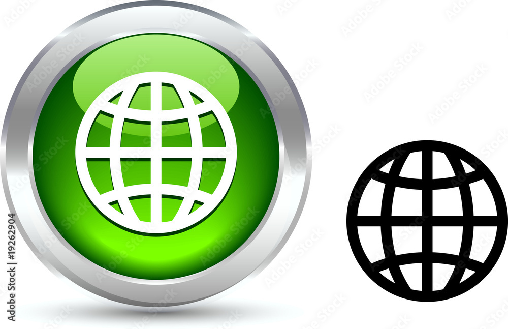 Earth button. Earth button.
