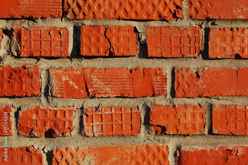 wall from red brick