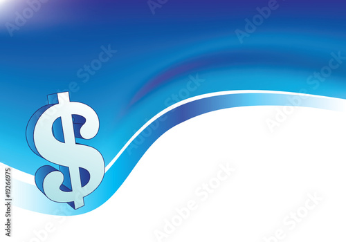 Dollar sign on the abstract background