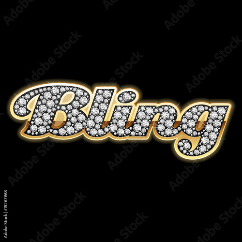 Bling-bling. Diamonds. Vector.