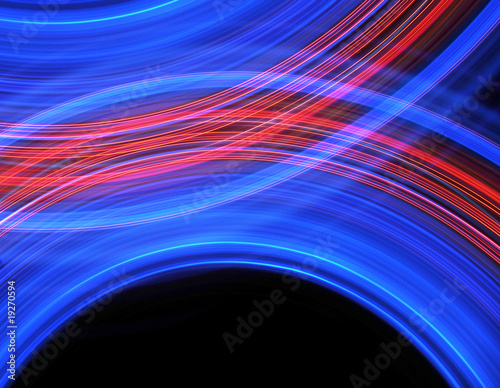 Abstract background of blue and red bands