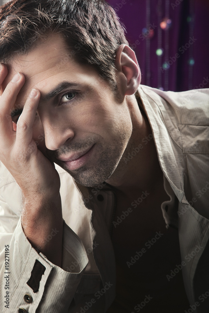 Glamour style photo of an attractive guy Glamour style photo of an attractive guy