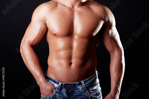 Picture of mans muscular body