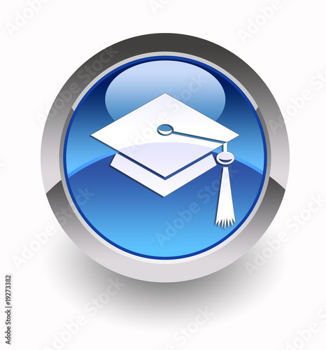 Graduation glossy icon photo