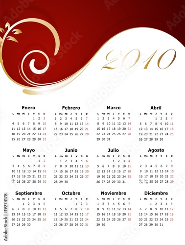 CALENDARIO 2010 EN ESPAÑOL