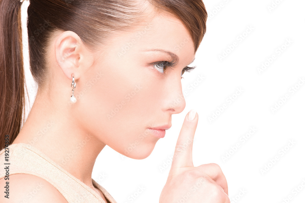 finger on lips finger on lips